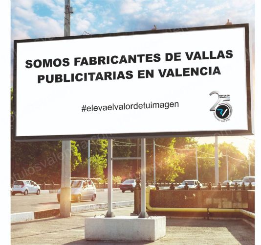 Valla de Publicidad para promocion en Obras y Construcciones. Valla Publicitaria en Valencia